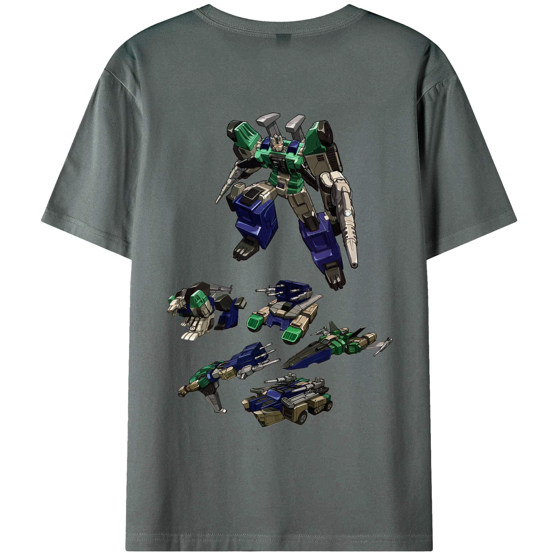 （画像用） Transformers トランスフォーマー 綿100％ メンズ半袖Tシャツ（バックプリント） 通気性